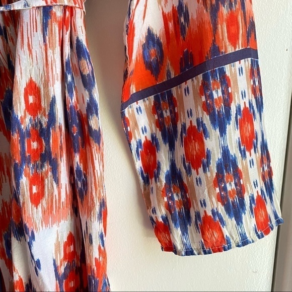 BEACH Lunch Lounge For A Pea In The Pod Tribal Print Maternity Top Size Large - Picture 5 of 10